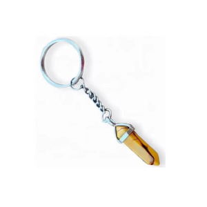 High Quality Crystal Keychain Stone Mookaite jasper Pencil <b>key</b> chain natural Stone bead Healing <b>Key</b> <b>Holder</b> Gift Women <b>Key</b> Chain - Product Image 1