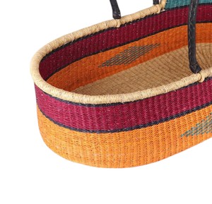 Cesta de cambio de mimbre certificada con diseño de naranja, ciruela y azul, más cesta de cambio para niños de ratán con asas negras para venta al por mayor - Product Image 4