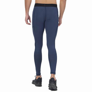 Leggings de sport pour homme à séchage rapide, pantalons de compression conçus pour l'entraînement de haute intensité, la course à pied, l'exercice quotidien, polyester/coton - Product Image 2