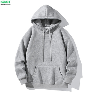 เสื้อฮู้ดดี้โอเวอร์ไซส์ผู้ชาย ผ้าฝ้าย 100% เฟรนช์เทอร์รี่ สีพื้น สวมใส่สบายๆ สำหรับฤดูใบไม้ร่วง - Product Image 5