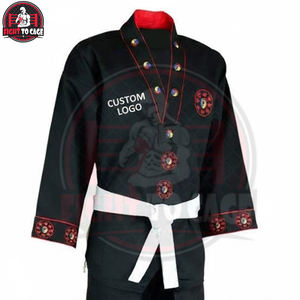 Buen Proveedor, Uniforme de Artes Marciales Personalizado, Lavable a Máquina, Alto Rendimiento, Servicio OEM, Negro y Rojo, Estilo Libre - Product Image 5