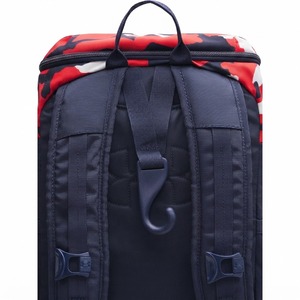 Mochila deportiva de nailon con camuflaje rojo, blanco y azul marino, con bolsillo lateral de malla y compartimento frontal, 30-40L - Product Image 6