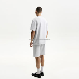 T-shirt surdimensionné en coton biologique de haute qualité pour hommes à manches courtes haut en jersey décontracté d'été longue longueur - Product Image 2