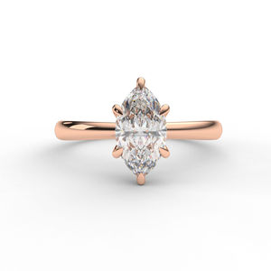 Marquise Cut Moissanite Diamond Engagement <b>Ring</b> Rose Gold <b>Solitaire</b> Promise <b>Ring</b> For Women Fine Jewelry Gift - Product Image 1