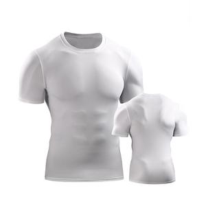 Camiseta de Compresión Deportiva de Poliéster y Elastano de 190 g, Absorbe la Humedad, Secado Rápido, Protección Contra Rozaduras para Surf, Top de Gimnasio para Hombre - Product Image 1