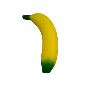 批发挤压水果形状PU泡沫软软儿童玩具压力球蔬菜形状压力画彩色玩具香蕉