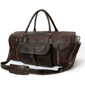 Sac de voyage en cuir pleine fleur de 21 pouces pour hommes et femmes, compagnon idéal pour la gym et les voyages - Product Image 5