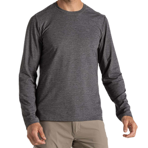 T-shirts pour hommes à manches longues, style épuré, design uni, tissu doux, col rond, manches longues, parfait pour un look moderne et à prix abordable. - Product Image 4