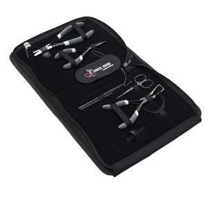 ชุดอุปกรณ์ต่อผมหรูหราสีทอง พร้อมที่ถอดลูกปัดสแตนเลส คีมจีบผม เข็ม และอุปกรณ์แหวนแบ่งผม - Product Image 1