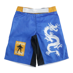 กางเกงชกมวย MMA สีน้ำเงินสำหรับผู้ชาย พิมพ์ลายได้ตามต้องการ UFC ชุดศิลปะการต่อสู้แบบยูนิเซ็กซ์ ผ้าสเตรช แห้งเร็ว ระบายอากาศได้ดี เหมาะสำหรับฝึกซ้อมและต่อสู้ - Product Image 1