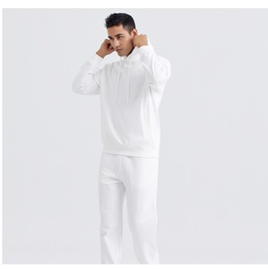 Custom Logo Heavyweight Oversized Pullover Hoodie <b>Men</b> Women Plain <b>White</b> Cotton Fleece Blank Streetwear Unisex Hooded <b>Sweatshirt</b> - Product Image 5