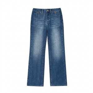 Jeans de Mezclilla Casuales de Pierna Ancha para Hombre, Estilo Coreano Retro, Desgastados, Corte Holgado y Favorecedor - Product Image 4