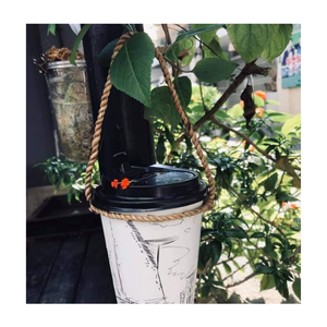 Custom Handmade Vietnamese Seagrass and <b>Bamboo</b> <b>Cup</b> Handle Natural Drink Carrier Accessory For Takeaway Beverage Brands Cafes - Product Image 2