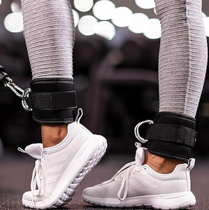 Sangle de cheville unisexe confortable pour appareil de musculation, personnalisable en nylon et néoprène avec anneaux en D, pour hommes et femmes - Product Image 3