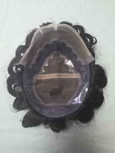 Perruque en cheveux humains vierges Taz Hair BD, modèle Bollywood, prothèse capillaire indienne douce pour hommes, toupet Remy - Product Image 6