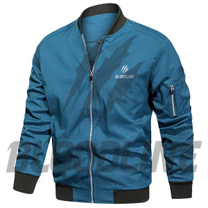Chaqueta Bomber de Manga Larga para Hombre BLOODLINE, Color Granate, Resistente al Viento, Ropa Deportiva para Exteriores, Temporada de Otoño - Product Image 6