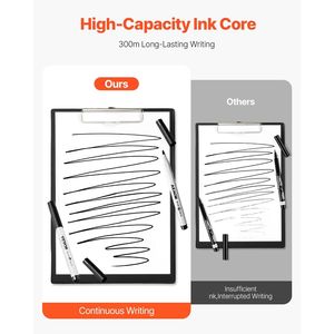36 conteggi pennarelli cancellabili a secco punta Fine nero e lavagna bianca marcatori a basso odore per prestazioni ottimali - Product Image 6