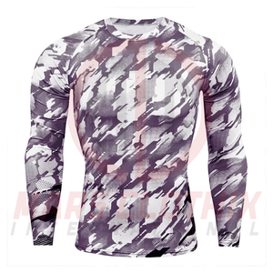 Conjunto deportivo de compresión de 2 piezas para MMA, de calidad profesional, para entrenamiento, trajes de compresión para hombre en cantidad al por mayor. - Product Image 3
