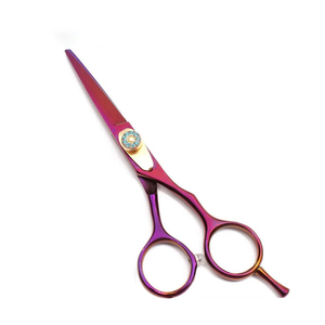 กรรไกรตัดผมคุณภาพสูง สแตนเลส 420 ด้ามจับขนาดกลาง เคลือบผิว สำหรับคนถนัดขวา ปลายทู่ คมกริบ สำหรับทำผมและความงาม - Product Image 1