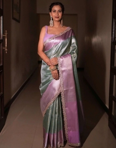 Sari Tradicional de Seda Tejida Banarasi - Product Image 3