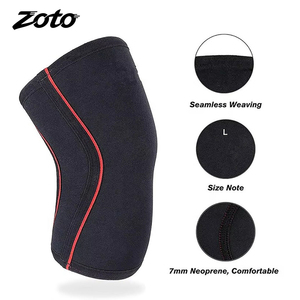 Manchons de compression pour genoux en néoprène 7 mm avec logo personnalisé, robustes, pour haltérophilie, squats et entraînement en salle de sport - Product Image 5