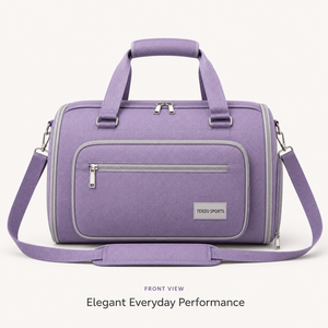 TERZO SPORTS Purple Oxford Gym Duffel <b>Bag</b> 20-<b>30L</b> with Adjustable Strap and Zipper Closure Unisex Casual Fitness <b>Bag</b> - Product Image 1
