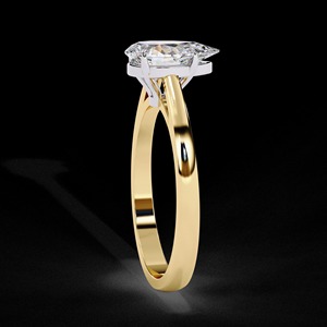 Anillo de Compromiso de Moissanita en Forma de Pera, Anillo de Plata de Ley 925, Anillo Solitario con Corte de Pera, Anillo de Boda de Moissanita - Product Image 3