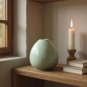 แจกันดอกไม้เซรามิกหรูหราพร้อมผิวเงาเรียบหรู รูปทรงสูงทันสมัย เหมาะสำหรับตกแต่งบ้านสไตล์มินิมอล เป็นจุดศูนย์กลางการจัดแสดง - Product Image 5