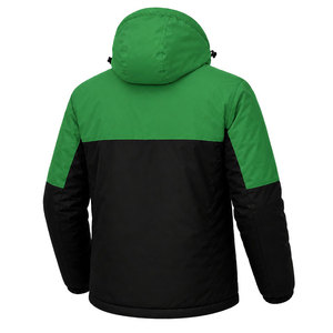 Custom Men's <b>Waterproof</b> Hooded Puffer <b>Jacket</b> Winter Windproof Insulated Outdoor Thermal Coat Green Black Full Zip <b>Parka</b> OEM ODM - Product Image 4