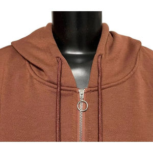 Sweat-shirts à capuche zippés en molleton français de qualité supérieure pour femmes, grandes tailles, style streetwear, en coton, décontractés, unis, tricotés pour l'hiver, avec logo tie-dye sur le devant. - Product Image 2