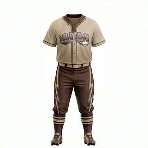 Uniforme de Béisbol de Manga Corta con Estampado, Transpirable, de Diseño Moderno, Color Sólido, Calidad Premium, para Venta en Línea - Product Image 1