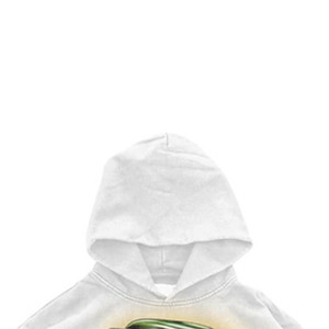 Sudadera Corta Blanca para Hombre, Corte Regular, 100% Algodón, Estampado Digital con Gráfico de Bote de Basura de Dinero, Estilo Hip Hop Urbano - Product Image 3