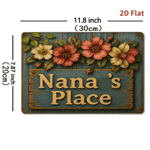 CIFbuy Panneau rustique en aluminium 20,3x30,5 cm pour la maison, décoration murale en bois, TikTok pour service de retrait Temu - Product Image 2