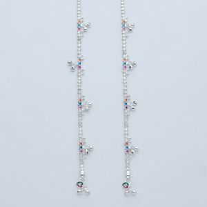 DIVYORO CLASSIC COLORFUL <b>CHARM</b> <b>SILVER</b> ANKLET - Product Image 1