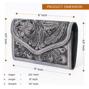 Cartera Bifold de Cuero Repujado Vintage para Mujer con Protección RFID - Product Image 6