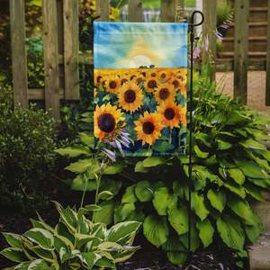 For Kansas Sunflowers Watercolor <b>Garden</b> <b>Flag</b> Multicolor Artwork for Mailbox Patio Yard Decorative Flower Beds Banner <b>Garden</b> Size - Product Image 2