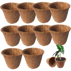 Pot de pépinière en fibre de coco durable - Jardinière naturelle biodégradable pour la germination des graines - Product Image 5