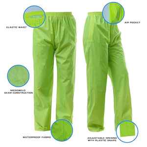 Traje Impermeable Verde Universal con Capucha y Pantalones para Senderismo, Camping y Uso Casual al Aire Libre, Talla Adulto - Product Image 6