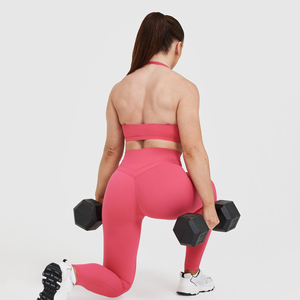 Women's Gym Leggings Fitness Sport Wear Wholesale Seamless Mid Waist Knitted Breathable Yoga Pants Running - Product Image 4