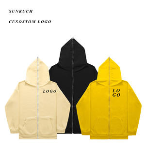 เสื้อฮู้ดซิปสั่งทำพิเศษสุดหรู บุขนนุ่ม ซิปยาวเต็มตัว สำหรับผู้ชายและผู้หญิง สวมใส่สบายๆ สไตล์สตรีทแวร์และชุดกีฬา - Product Image 1