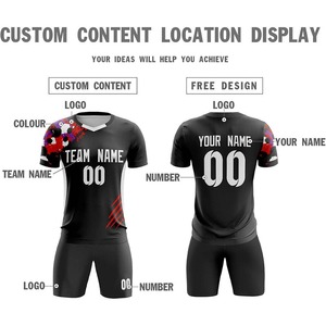 Uniforme de Fútbol Personalizado para Hombre, Diseño Nuevo 2026, Alta Calidad, MOQ Bajo, Tiempo de Entrega de 2 Semanas, Transpirable, Ligero, de Secado Rápido, Color Rojo y Negro - Product Image 4