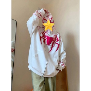 เสื้อฮู้ดดี้ผู้ชายผ้าฝ้ายปักลายคุณภาพสูงแบบซิปเต็มตัวทรงโอเวอร์ไซส์จากอุตสาหกรรมเซียกอต - Product Image 5