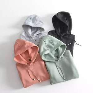Sudadera con Capucha Unisex, Color Sólido, con Bolsillo, Manga Larga, Informal, Tejida, para Otoño, 100% Algodón, Felpa Francesa, Corte Regular - Product Image 4