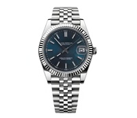 Montre analogique de plongée Seiko NH35 avec mouvement saphir, bracelet Jubilee, index argentés, logo S, 36 mm, 39 mm, résistante à l'eau, pour dropshipping