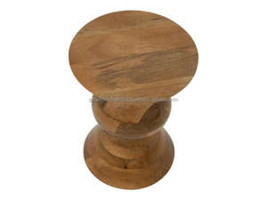 Lustro Solid Mango Wood Coffee Table Handcrafted Modern Design Natural Finish - Product Image 4