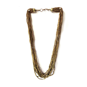 Collar de cuentas de vidrio hechas a mano con brillo imperial indio para mujer, elegante para fiestas, joyería de moda, colección premium a precio de mayoreo. - Product Image 4