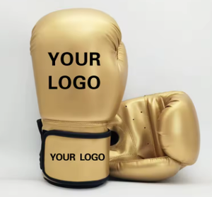 Gants de boxe rouges en PU, gants d'entraînement à doigts entiers avec fermeture Velcro pour adultes, unisexe - Product Image 5
