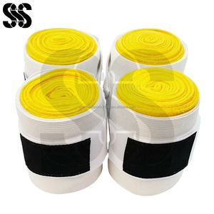 Meilleures nouveautés 2026, meilleures ventes, protège-jambes équestres pour chevaux, bandages de polo, mélange coton/polaire/polyester, fermeture à boucle et crochet, personnalisable - Product Image 2