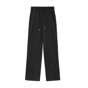 Custom Loose <b>Jogger</b> Embroidery Logo Cotton <b>Stacked</b> Sweat Pants For Women Baggy Flare Stripe Straight Wide Leg Trousers For Women - Product Image 6