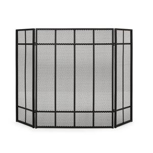 Nueva llegada: Pantalla protectora para chimenea de hierro forjado con marco de metal, panel único, pequeña y plana, con protector contra chispas. - Product Image 1